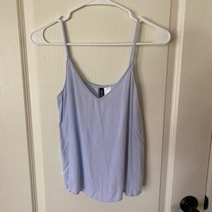 H&M Blue and white striped tank top